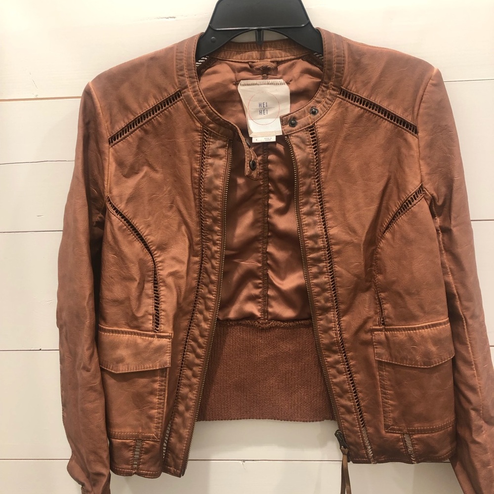 Anthropologie Hei Hei Vegan Leather Jacket